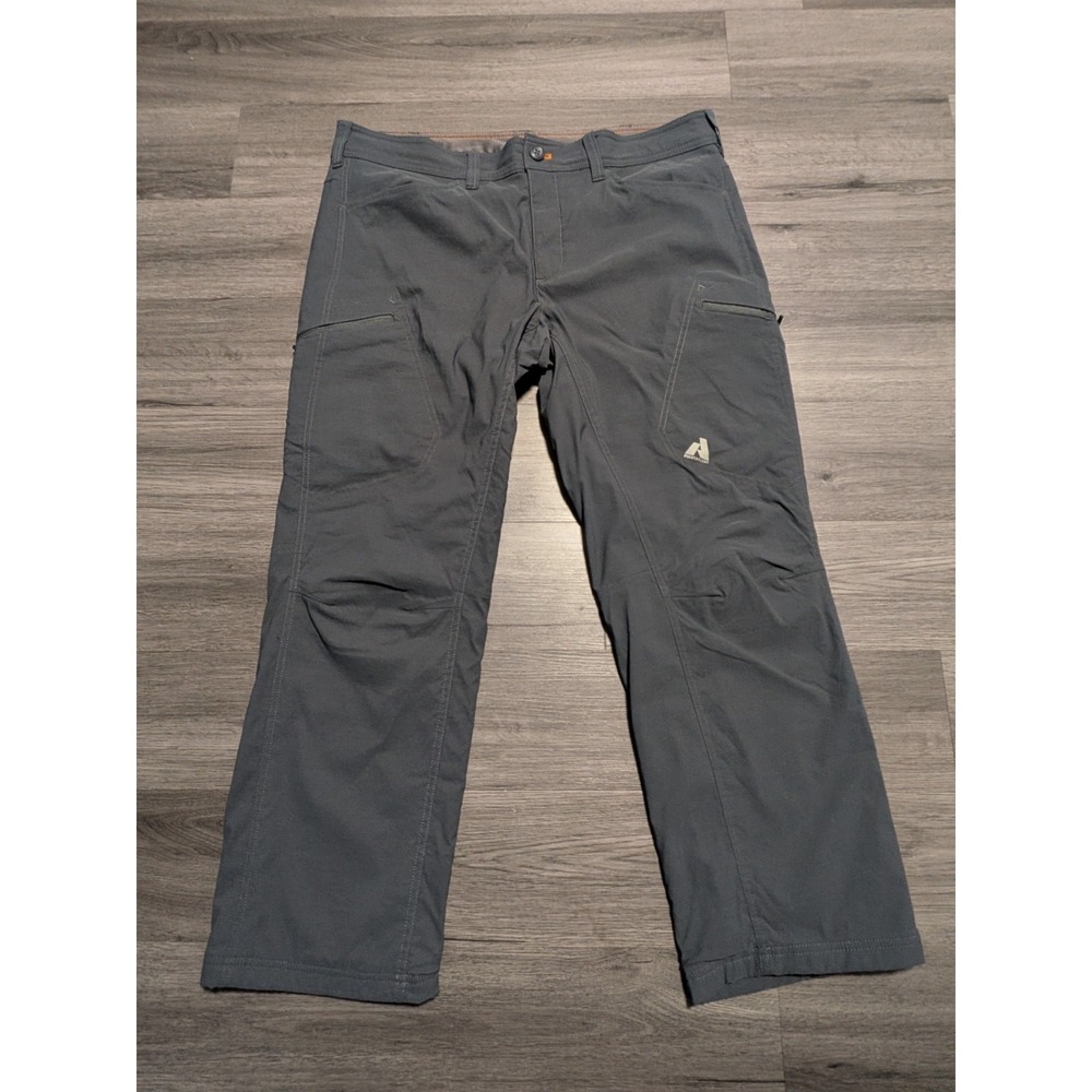 Eddie Bauer Men's Gray First Ascent Fleece Lined Hiking Cargo Pants Size 38x30